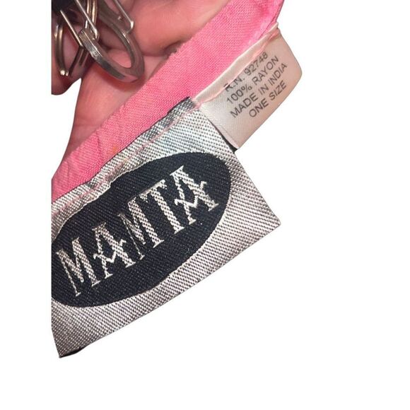 Vtg Momta Pink Button Down Rayon Pagan Sleeveless Women’s Dress size One Size - Picture 9 of 10